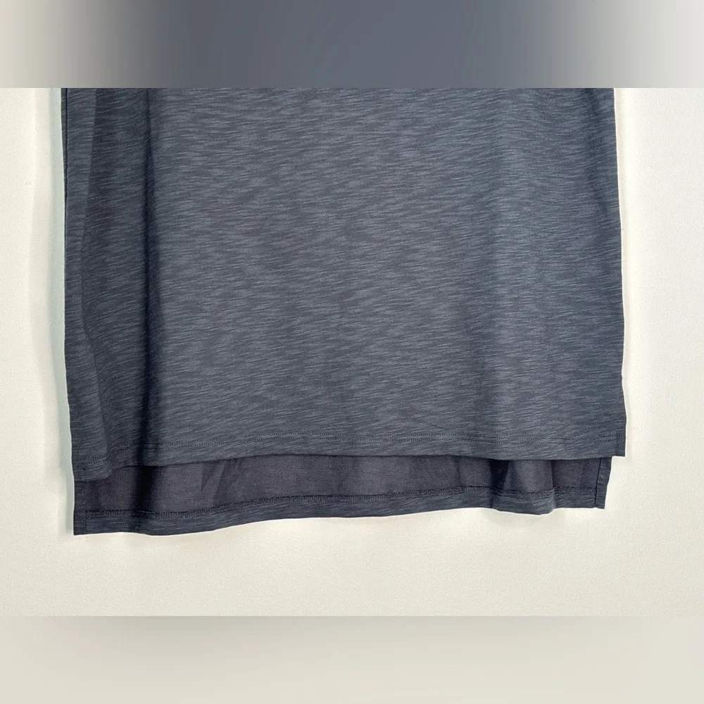 THEORY Heathered Classic Gray Basic Scoop Neck T Shirt Size Medium L47 - Picture 4 of 14